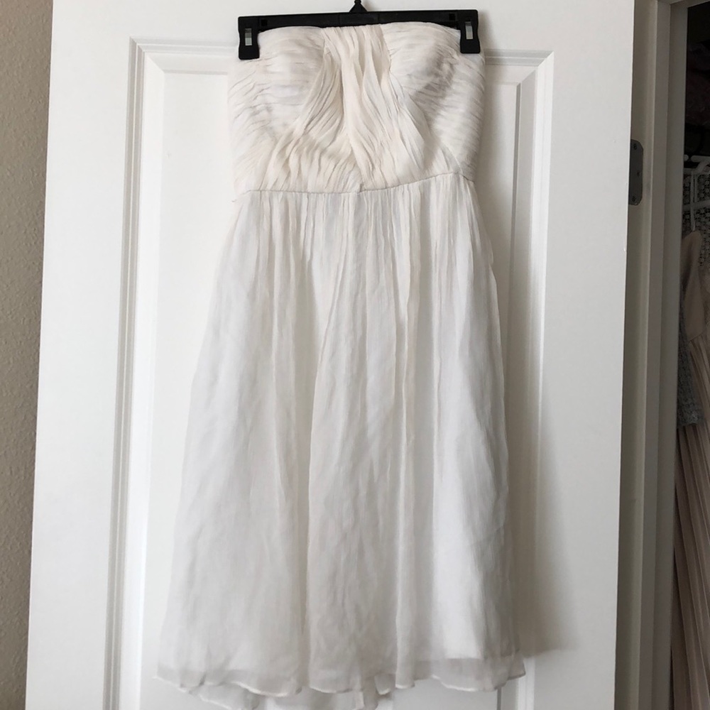Donna Morgan White/Ivory Strapless Dress